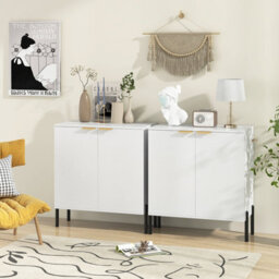 Costway 2-Door Buffet Cabinet Sideboard Cabinet Modern Kitchen Storage Cabinet - thumbnail 5