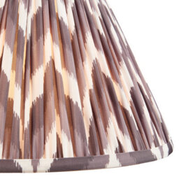 Loops Elegant 30Cm Pearl Grey Tapered Lamp Shade - Handcrafted Pleated Design For Stylish Interiors - thumbnail 2