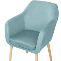Beliani Dining Chair Yorkville Ii Velvet Light Blue - thumbnail 6