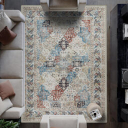 Imperial Rooms Soft Pile Area Rug Bedroom Rugs Anti Slip Living Room Rugs Coastal 240X320Cm