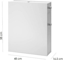 Hygrad Built to Survive Slim White Free Standing Bathroom Home Storage Cabinet With Over Toilet, Under Sink And Drawers - Narrow Cabinets For Kitchen - thumbnail 3
