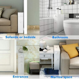 Hygrad Built to Survive Slim White Free Standing Bathroom Home Storage Cabinet With Over Toilet, Under Sink And Drawers - Narrow Cabinets For Kitchen - thumbnail 6