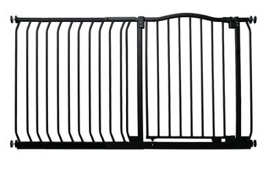 Bettacare Curved Top Dog Gate, 171Cm - 180Cm, Matt Black, Pressure Fit Pet Gate For Dog And Puppy, Pet And Dog Barrier - image 1