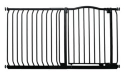 Bettacare Curved Top Dog Gate, 171Cm - 180Cm, Matt Black, Pressure Fit Pet Gate For Dog And Puppy, Pet And Dog Barrier - thumbnail 1