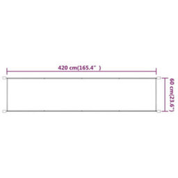 Berkfield Vertical Awning Blue 60X420 Cm Oxford Fabric - thumbnail 5