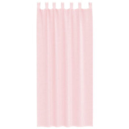 Berkfield Voile Curtains With Loops 2 Pcs Light Pink 140X245 Cm - thumbnail 4
