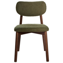 Beliani Set Of 2 Dining Chairs Mills Boucle Brown/ Green - thumbnail 6