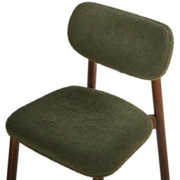 Beliani Set Of 2 Dining Chairs Mills Boucle Brown/ Green - thumbnail 8