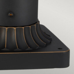 Luminosa Lighting Elstead Luverne 1 Light Outdoor Pedestal Light Rubbed Bronze Ip44, E27 - thumbnail 4