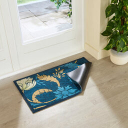 Artsy Doormats William Morris Blue Indoor Washable Doormat 80X50Cm - thumbnail 6