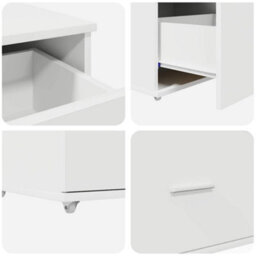 Walplus Desk With Drawer White 131.5 X 50 X 106.5 Cm Engineered Wood - thumbnail 9