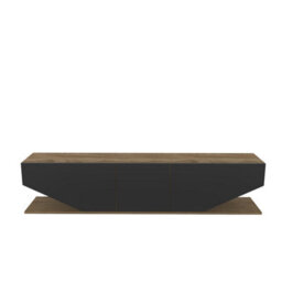Decorotika Pearl Tv Stand Tv Unit For Tvs Up To 71 Inch Oud And Black - thumbnail 5