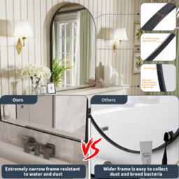 Luvodi 960X660mm Modern Arch Bathroom Mirror Hallway Wall Mirror For Fireplace Dresser Nightstand - thumbnail 3