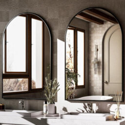 Luvodi 960X660mm Modern Arch Bathroom Mirror Hallway Wall Mirror For Fireplace Dresser Nightstand - thumbnail 6