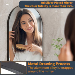 Luvodi 960X660mm Modern Arch Bathroom Mirror Hallway Wall Mirror For Fireplace Dresser Nightstand - thumbnail 4