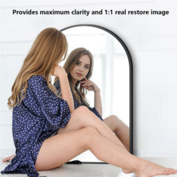 Luvodi 960X660mm Modern Arch Bathroom Mirror Hallway Wall Mirror For Fireplace Dresser Nightstand - thumbnail 8