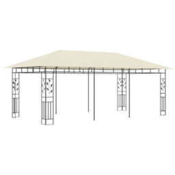 Berkfield Durable Gazebo With Mosquito Net 6X3X2.73 M Cream