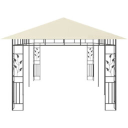 Berkfield Durable Gazebo With Mosquito Net 6X3X2.73 M Cream - thumbnail 4