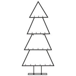Berkfield Metal Christmas Tree For Decoration Black 90 Cm - thumbnail 3