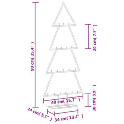 Berkfield Metal Christmas Tree For Decoration Black 90 Cm - thumbnail 7