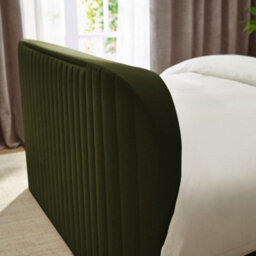 Hermione Green Fabric Ottoman Storage Tv Bed Frame - 6Ft Super King Size - thumbnail 8