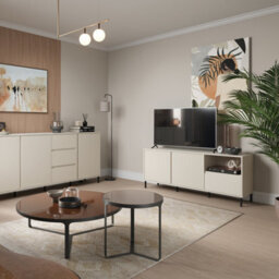 Furniture To Go Avenale Wide Tv Cabinet  2 Door 1 Drawer In Cashmere - thumbnail 6