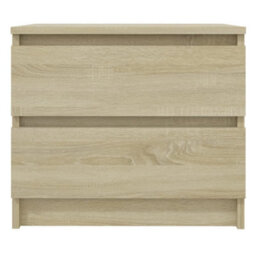 Berkfield Durable Bed Cabinets 2 Pcs Sonoma Oak 50X39X43.5 Cm Engineered Wood - thumbnail 4