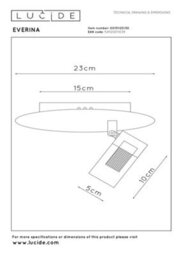 Lucide Everina Led Single Ceiling Spotlight With Remote Control Black - thumbnail 9