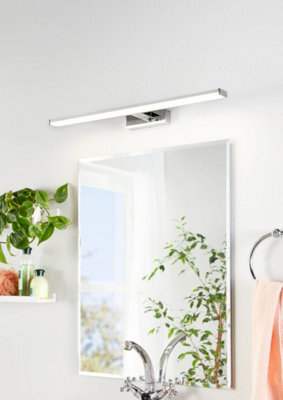 Eglo Pandella 1 Chrome Plastic Integrated Led Ip44 Bathroom Mirror Wall Light, (L) 60Cm - image 1