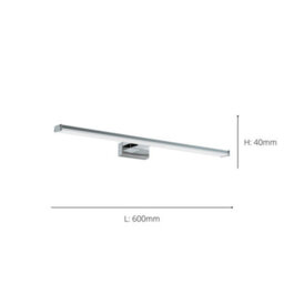 Eglo Pandella 1 Chrome Plastic Integrated Led Ip44 Bathroom Mirror Wall Light, (L) 60Cm - thumbnail 4