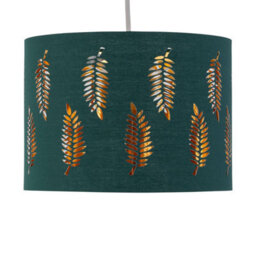 First Choice Lighting Fern Dark Green Cut Out 25Cm Pendant Lightshade - thumbnail 2