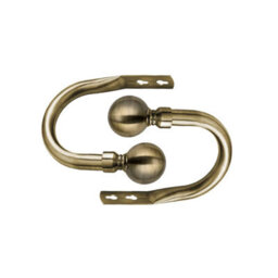 Ameha Set Of 2 Brushed Antique Brass Curtain Hold Backs With Balls Stylish Wall Tie Back And Built To Last Holder Hooks - thumbnail 8