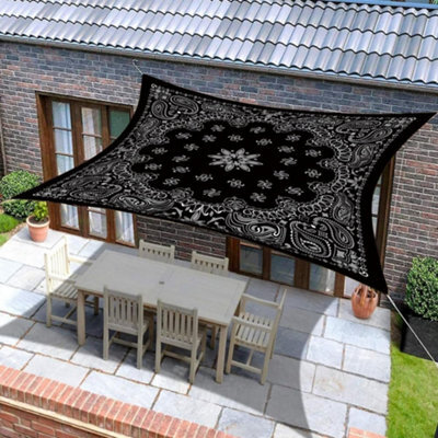 Black Rectangular Shade Sail 95% Uv Protection Waterproof - image 1