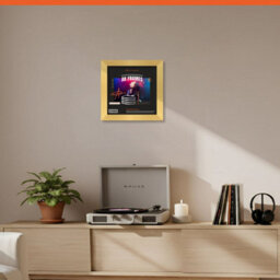 "12X12""  Gold Modern Vinyl Record Frame For 12 Inch Lp Album Covers - Elegant Wall Display - Ak Frames" - thumbnail 8
