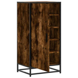 Vidaxl Shoe Rack Smoked Oak 48X38X97.5 Cm Engineered Wood - thumbnail 7