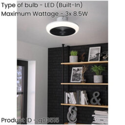 Loops Sleek Modern Integrated Led Ceiling Light In White And Black For Indoor Spaces - thumbnail 2
