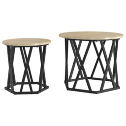 Berkfield Nesting Side Tables 2 Pcs Sonoma Oak Engineered Wood - thumbnail 2