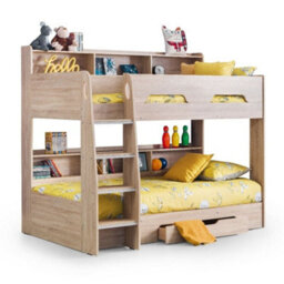 Orion Oak Wooden Storage Bunk Bed Frame Only - 3Ft Single - thumbnail 5