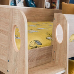 Orion Oak Wooden Storage Bunk Bed Frame Only - 3Ft Single - thumbnail 6