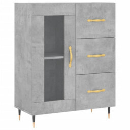 Berkfield Highboard Concrete Grey 69.5X34X180 Cm Engineered Wood - thumbnail 7