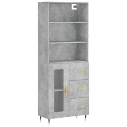 Berkfield Highboard Concrete Grey 69.5X34X180 Cm Engineered Wood - thumbnail 2