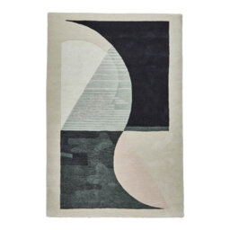 Beige Handmade , Luxurious , Modern , Viscose Wool Easy To Clean Geometric Rug For Bedroom, Living Room - 120Cm X 170Cm - thumbnail 4