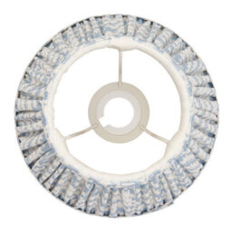 Loops Elegant Set Of 2 Handcrafted Tapered Cylinder Lamp Shades In Shell Bay Blue Fabric - thumbnail 4