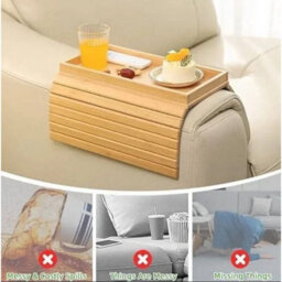 Bamboo Sofa Armrest Organizer Remote Holder - thumbnail 4