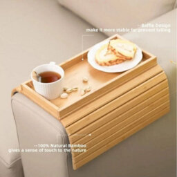 Bamboo Sofa Armrest Organizer Remote Holder - thumbnail 5