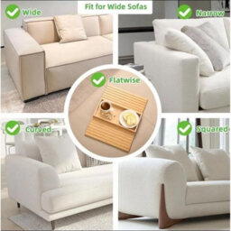 Bamboo Sofa Armrest Organizer Remote Holder - thumbnail 3