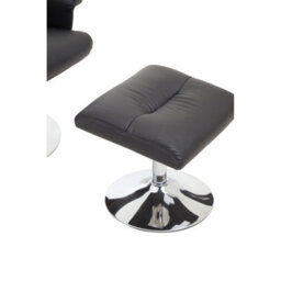 Orsina Comfortable Black Leather Effect Recliner, Modern Retro Recliner For Livingroom, Functional Swivel Recliner - thumbnail 7