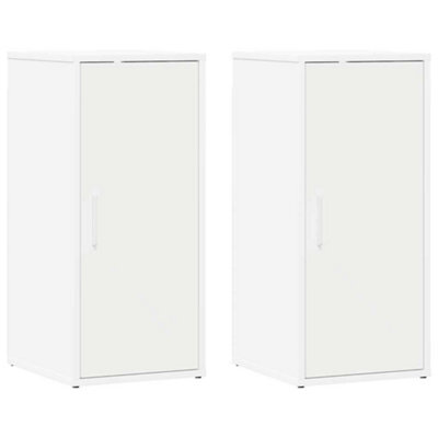 Berkfield Durable Shoe Cabinets 2 Pcs White 32X35X70 Cm Engineered Wood - image 1