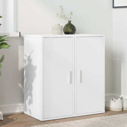 Berkfield Durable Shoe Cabinets 2 Pcs White 32X35X70 Cm Engineered Wood - thumbnail 2