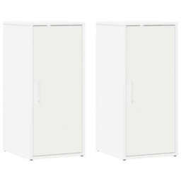Berkfield Durable Shoe Cabinets 2 Pcs White 32X35X70 Cm Engineered Wood - thumbnail 1